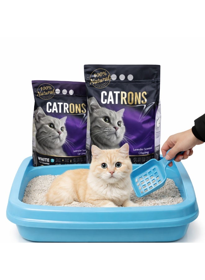 Catron Lavender Scented Premium Cat Litter – Turkish White Bentonite, Fast Clumping, 99% Dust Free, Superior Odor Control, 5L - Image 4